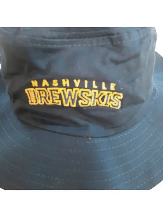BWM Global Nashville Brewskis Logo Navy Blue 100% Cotton Safari Bucket Hat - Picture 4 of 5